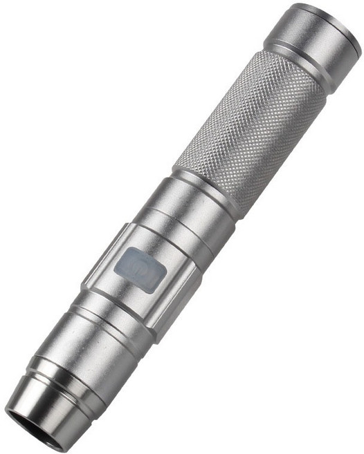 四光源玉石鑑定手電筒 MAX款 第二代 紫光365nm 珠寶文玩水晶專用, 銀色, 1個