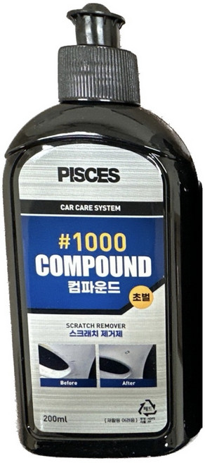 파이씨스통상 컴파운드 1000방 굶은 흠집제거제 초벌 200ml, 1개