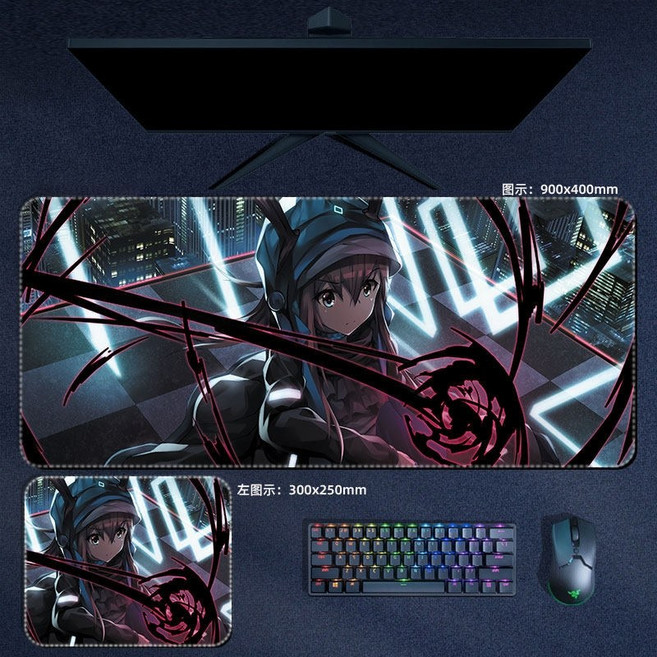 명일방주 마우스패드 키보드 장패드 두께 3mm, AD, 300x250mm