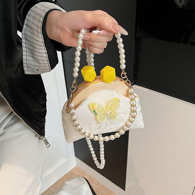 Skyciky 가방 여성 진주 체인 크로스백 여름 문예 숄더백 LL1337