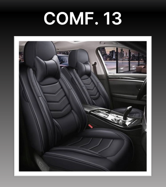 차량 자동차 가죽 시트 커버 교체 카시트 보호 교체 풀커버 블랙 브라운 레드 화이트 투톤모델 ComF. 13, 1세트, ComF. 13 블랙(운전석조수석세트)