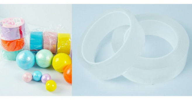 테이프볼 만들기 투명 실리콘 1m 1개 테이프공 만들기 찐득볼 테이프공 실리콘테이프