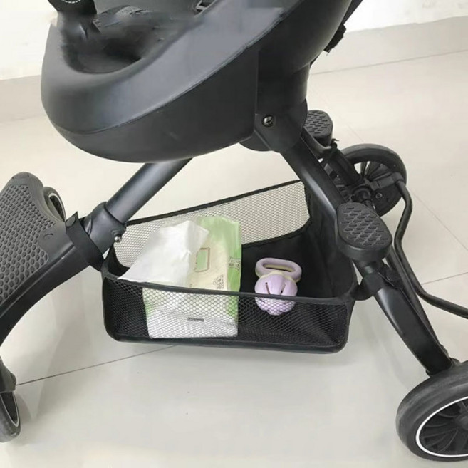 유모차 하단 주최자 가방 하드 보드 유모차 액세서리와 유니버설 메쉬 3 차원 조직 장난감 보관 바구니, [01] 옵션1