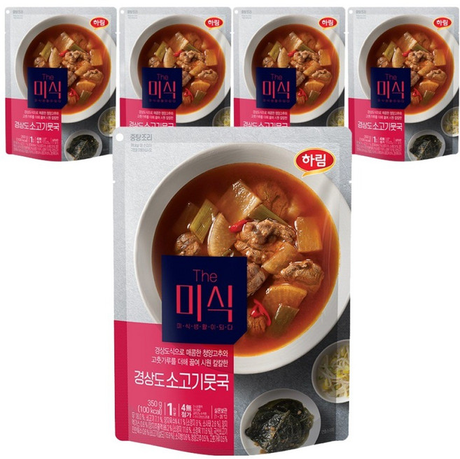 더미식 경상도 소고기 뭇국, 350g, 5개