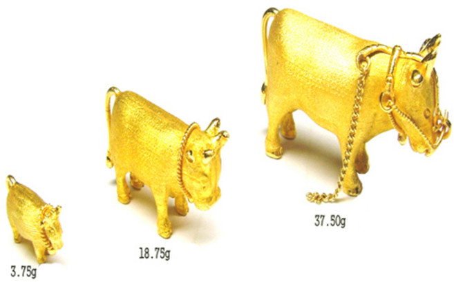피주얼리 순금 황소 75g 24k 황소모양 기념선물