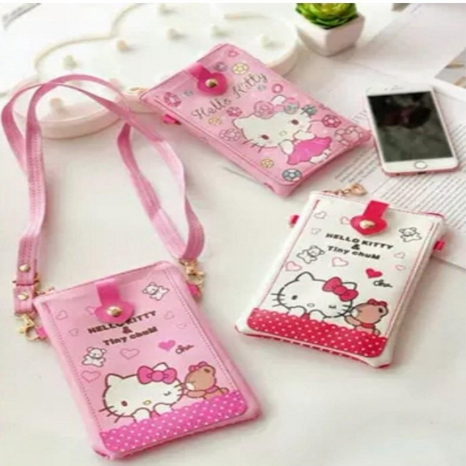 마이멜로디 키티 쿠로미 휴드폰가방 카드수납 학생 어린이 크로스가방 캐릭터가방