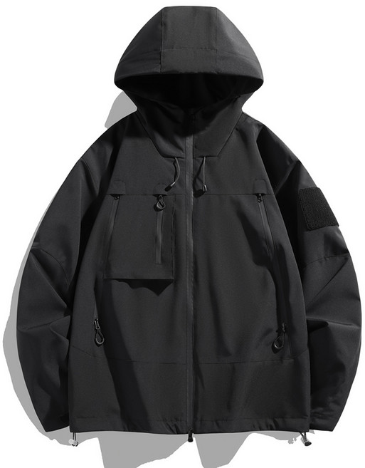 單層防風衝鋒衣 防潑水透氣登山外套 情侶款夾克風衣