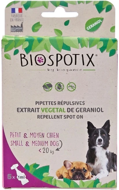 바이오스파틱스 스팟온 중소형견용, 혼합색상, 5ml, 1개 - 쿠팡