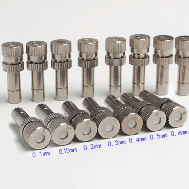 미스트노즐 물분사 안개 정원 분무 스프레이 관수 분사 분무노즐 쿨링 분사노즐 안개분사 안개노즐 스프레이노즐 쿨링노즐 냉각노즐, 0.4mm, 1개