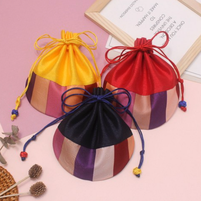 드레스하우스 아동용 비단 색동 복주머니 3p 1602KD