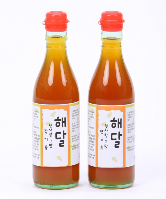 [해달] 첫사랑 그맛 참기름 중국산 참깨 100% 350ml 2개
