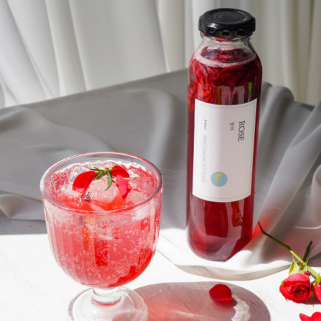수제 장미청 로즈청 장미차 장미티 로즈티, 500ml, 500ml, 1개