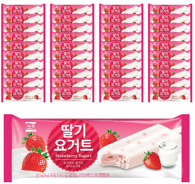 아이푸드 서주 딸기요거트 한박스 아이스크림, 40개, 80ml