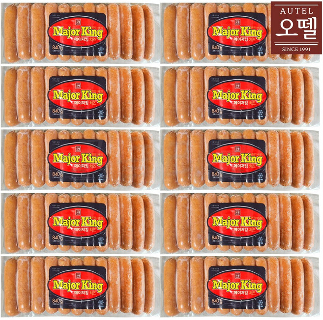 오뗄 메이저킹 체다치즈 소시지 840g, 10개