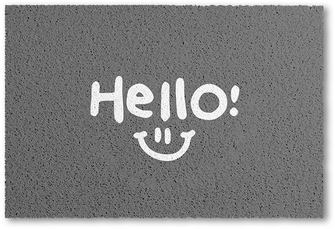 루비코코 코일 아파트 신발장 매트 업소용 현관 발매트, 1개, 그레이