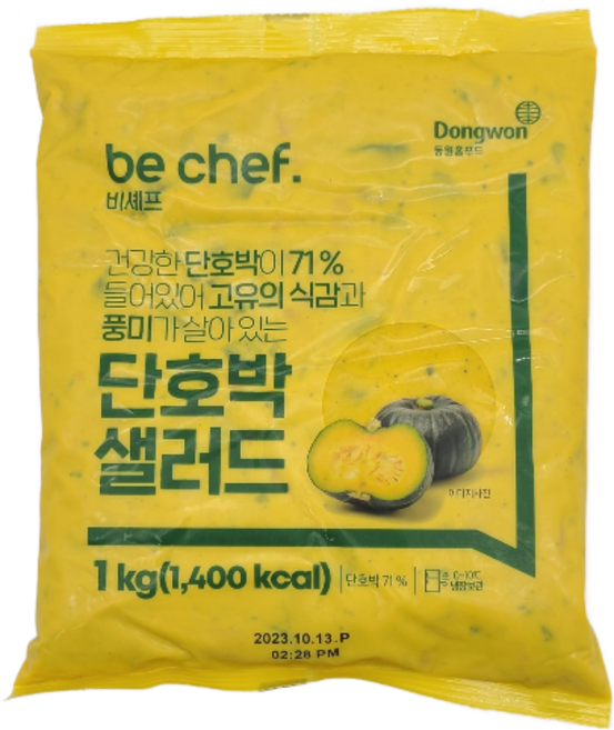 동원 비셰프 단호박 샐러드 1kg 간편 냉장 야채 호박 샐러드, 5개