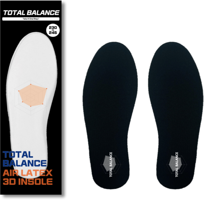 토탈밸런스 3D 성형 라텍스 쿠션 깔창, 1개