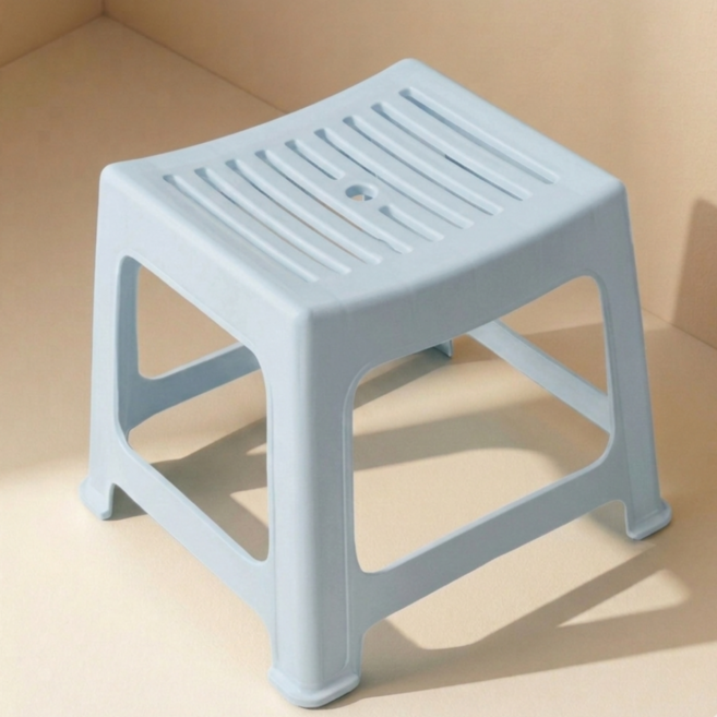 AEGEN 높은 화장실 욕실의자 미끄럼방지 목욕의자, 블루