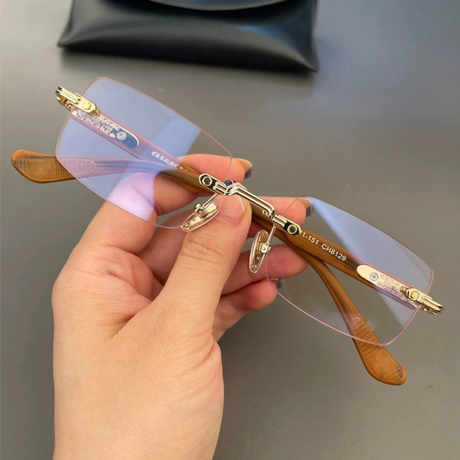 JoYouth 무테안경 무테 안경테 초경량 스타일리쉬 하이라이터