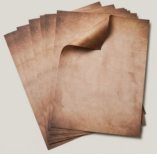 레트로 빈티지 편지지 잉크젯 프린터 출력용 인쇄용지 50매 크리베라, 1팩, 02. 딥 브라운 (클래식 빈티지) / 50매