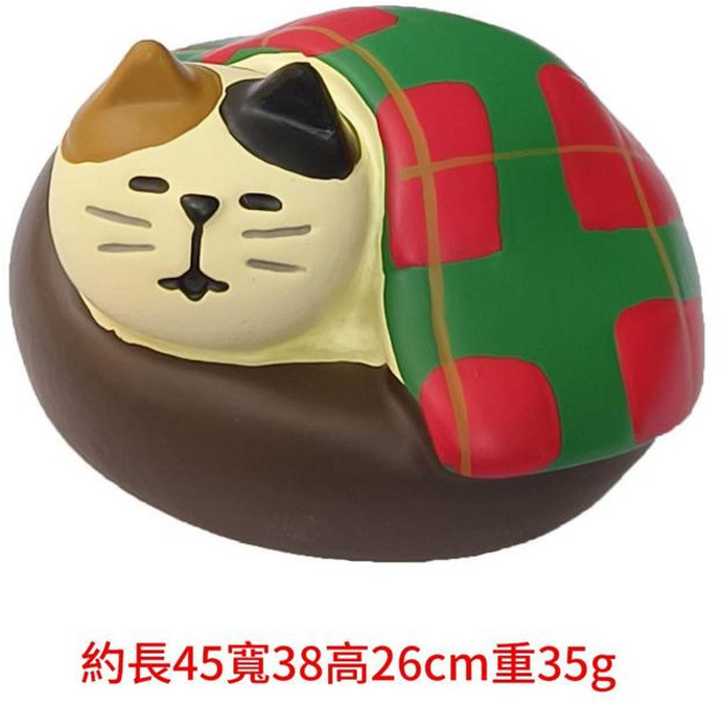 日式雜貨 畫家貓 擺件, 被窩貓