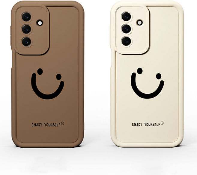 갤럭시 A17 5G 4G 엔조이 스마일 스트롱 크림 매트 범퍼 케이스