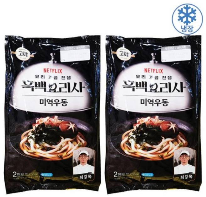 CJ 고메 흑백요리사 미역우동, 2세트, 454g