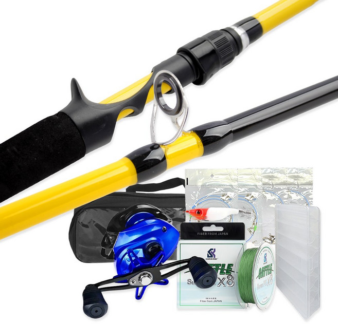 [초보 환영] 999피싱 쭈꾸미 낚시 풀세트 쭈갑전용 선상 낚시대 베이트릴, 1.8M, 우핸들 (블루)