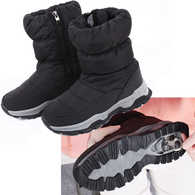 논슬립 아이젠패딩부츠 롱부츠 생활방수원단 퍼부츠 논슬립 신발창 롱부츠 방한부츠 스노우부츠