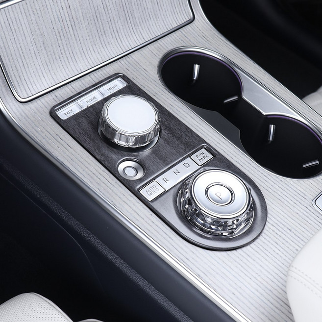 유투카 호환 GV80 페이스리프트 튜닝 기어패널 커버 자동차 우드 카본 몰딩, B타입-기어패널 1P[무광우드-PE], 기어