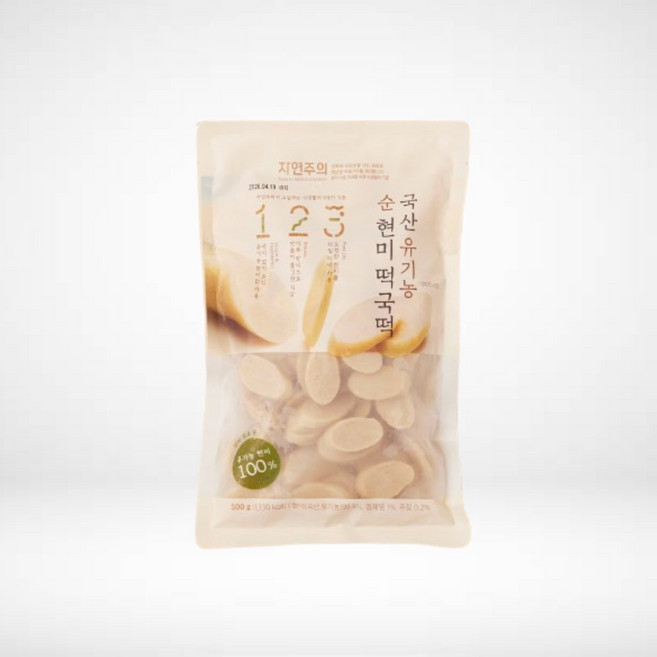 자연주의 유기농 순 현미 떡국떡 냉장, 1개, 500g