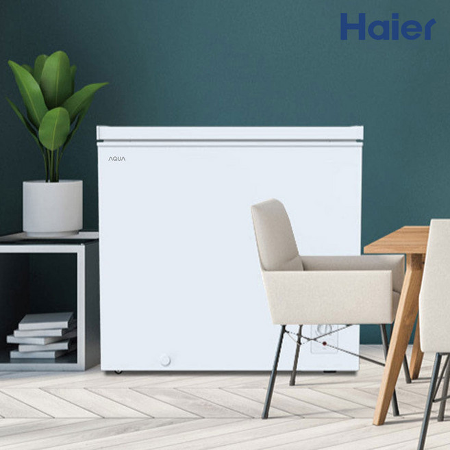 하이얼 아쿠아 체스트 타입 198L 뚜껑형 냉동고 방문설치, (ONE COLOR) Deep 화이트, HCF198MDW