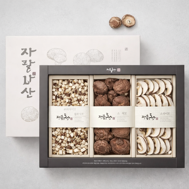 전남명품 장흥 표고버섯 혼합 프리미엄 선물세트2 (표고칩 60g 동고 100g 슬라이스 50g), 5개