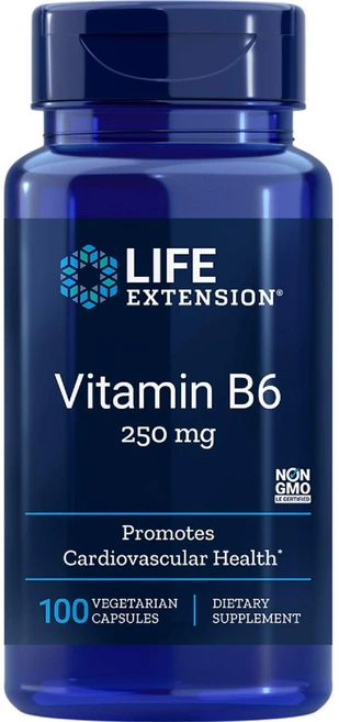라이프익스텐션 비타민 B6 250mg 베지테리안 캡슐, 1개, 100개입, 100정 - 쿠팡