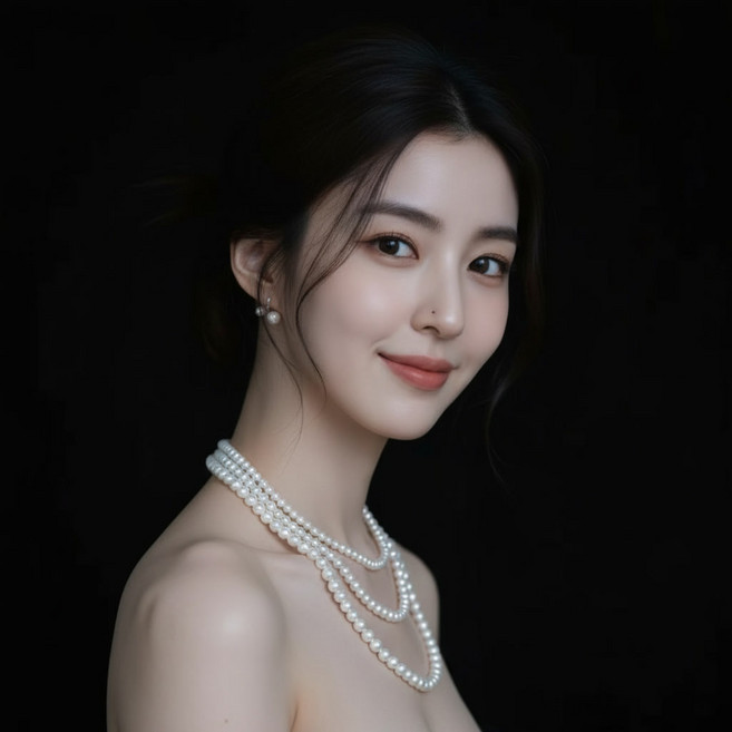 내추럴 이레귤러 펄 네크리스-천연 담수 진주 목걸이