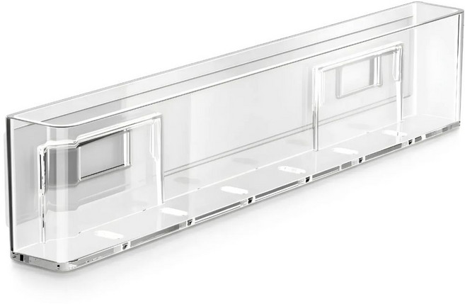 끼리온 [1분설치] 무타공 아크릴 벽선반 전면 책장 책꽂이, 투명, 1단