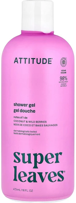 ATTITUDE 슈퍼 리브스® 샤워젤 코코넛 & 야생 베리향 473ml (16 fl oz) ATT-11297, 1 - 쿠팡