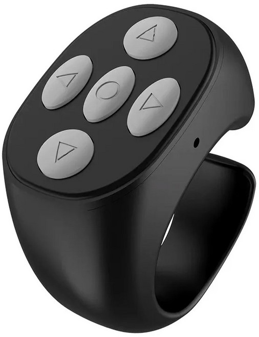 블루투스 리모컨 휴대폰 사진 컨트롤러 무선 레이지 리모컨 단추 링 리모컨, 1개, Jx-05 Black