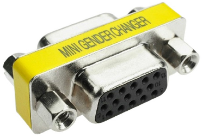 VGA D-SUB 母對母 轉接頭, 1個, VGA 15孔