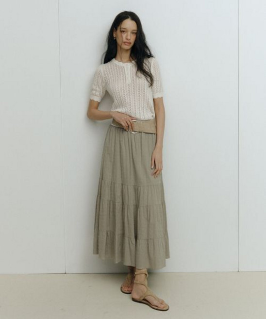 셀렙샵에디션 celebshopedition 26SS 코튼100 티어드 풀 스커트