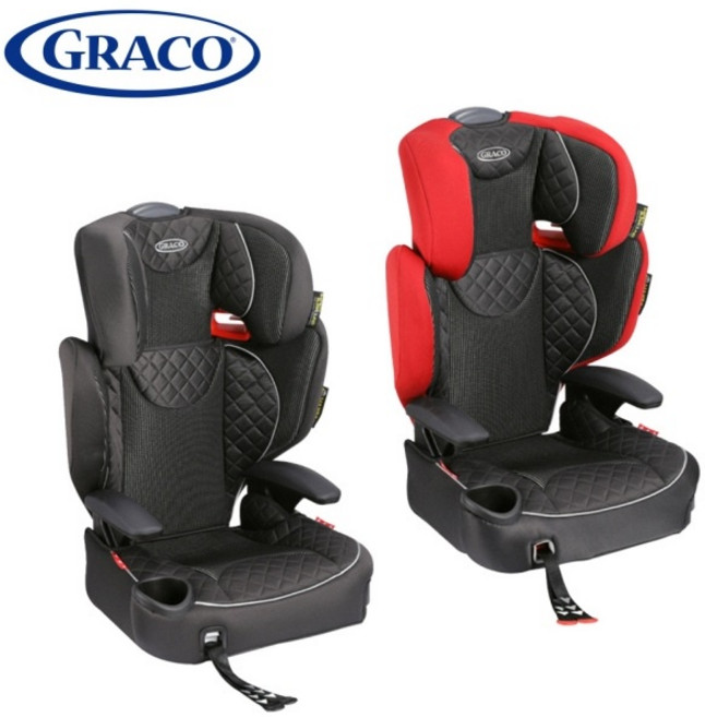 GRACO-幼兒成長型輔助汽車安全座椅AFFIX【六甲媽咪】, 紅色