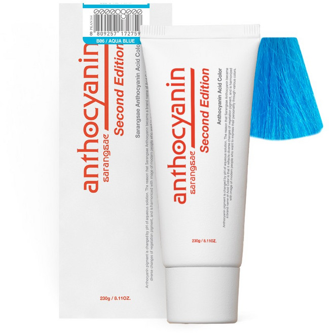 안토시아닌 산성칼라 헤어매니큐어 230g 52색상, 아쿠아블루, 1개