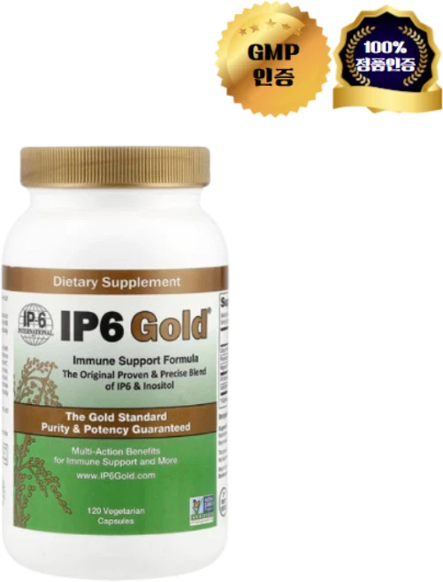 IP6 인터내셔널 IP6 Gold 이노시톨 칼슘 마그네슘 베지 캡슐 120정, 1개 - 쿠팡
