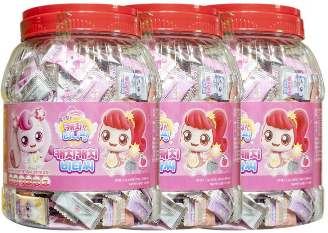 캐치티니핑 캐치캐치 비타씨 500정 어린이집 유치원 생일잔치 대용량, 500개