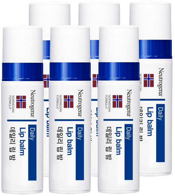 뉴트로지나 데일리 립 밤, 4g, 6개