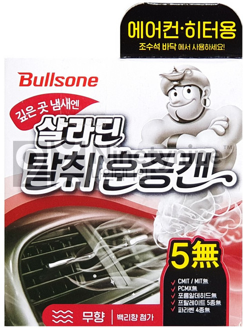 불스원 폴라패밀리 살라딘 에어컨 히터 훈증타입 차량탈취제 무향 본품, 4.8g, 1개