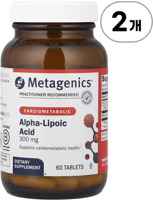 메타제닉스 알파 리포산 300mg Metagenics Alpha-Lipoic Acid 300 mg 60정, 2개 - 쿠팡