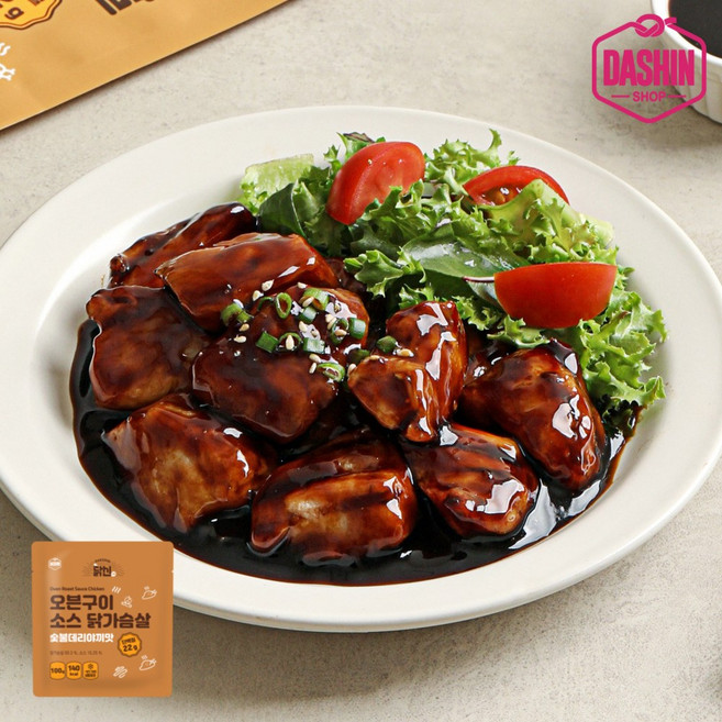[다신샵] 닭신 오븐구이 소스닭가슴살 숯불데리야끼, 5개, 100g