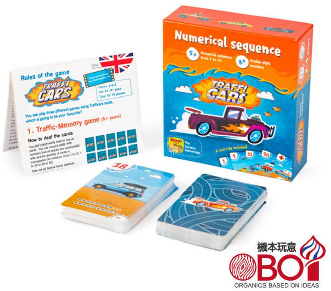 BO TRAFFICARS 數字序列桌遊, 1個, 接車龍