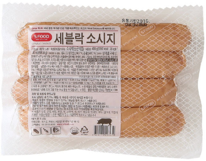 (아이스포장)에쓰푸드 세블락소시지400g (100g x 4입) SFOOD
